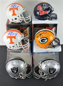 Dealer Mini Helmet Lot of 6 Including Eli and Peyton Manning